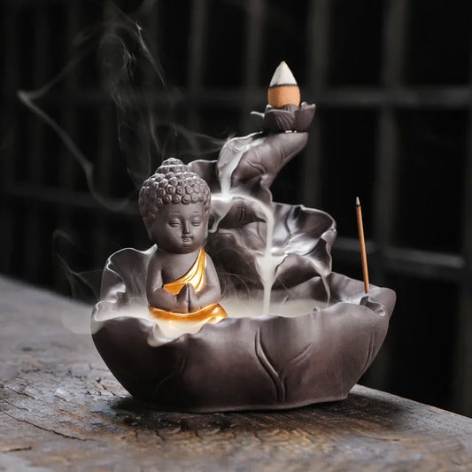 Encensoir Moine Bouddhiste Méditant (Petit)